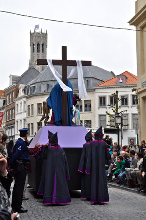Bruges, Belgium. The Procession of the Holy Blood (Heilig Bloedprocessie), a large religious...