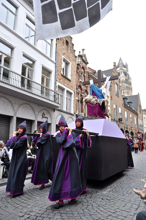 Bruges, Belgium. The Procession of the Holy Blood (Heilig Bloedprocessie), a large religious Catholic procession on Ascension Dayのeditorial素材
