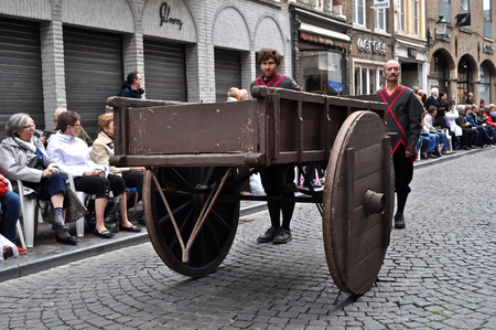 Bruges, Belgium. The Procession of the Holy Blood (Heilig Bloedprocessie), a large religious Catholic procession on Ascension Dayのeditorial素材