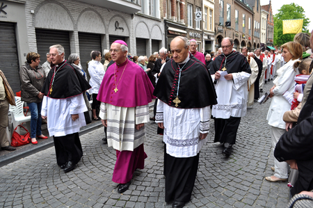 Bruges, Belgium. The Procession of the Holy Blood (Heilig Bloedprocessie), a large religious Catholic procession on Ascension Dayのeditorial素材