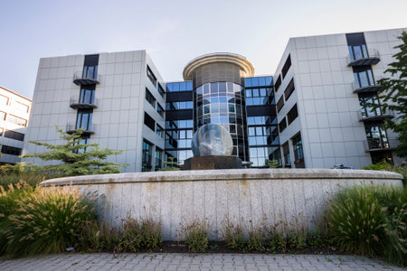 Building 3 of the headquarters of SAP SE, a German and European multinational software corporation based in Walldorf, Baden-Wurttemberg, Germanyのeditorial素材