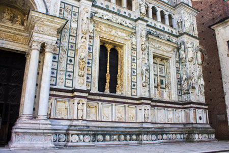 The Certosa di Pavia, a monastery and complex in Lombardy, northern Italy, situated 8 km north of...