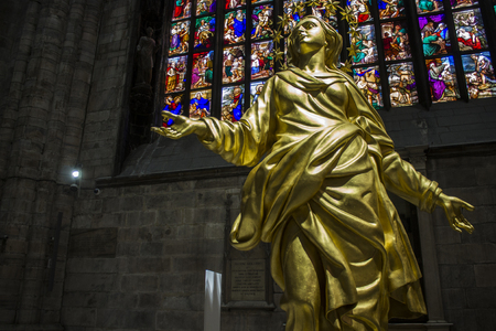 Milan Cathedral, a Gothic cathedral, largest church in Italy and the fifth largest in the worldのeditorial素材