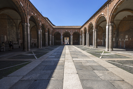 The Basilica of Sant Ambrogio, one of the most ancient churches in Milanのeditorial素材