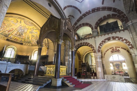 The Basilica of Sant Ambrogio, one of the most ancient churches in Milanのeditorial素材