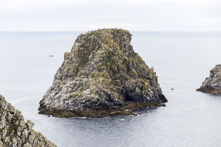 Pointe de Pen-Hir, France, a promontory of the Crozon peninsula in Brittany, to the south-west of Camaret-sur-Merの写真素材
