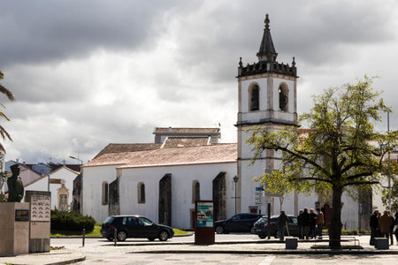 Batalha, Portugal. The Igreja Matriz de Exaltacao de Santa Cruz, main church of the Portuguese town...