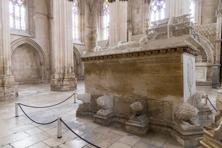 Batalha, Portugal. The Founders' Chapel (Capela do Fundador), royal pantheon with the tombs of King John I of Portugal and Philippa of Lancasterのeditorial素材