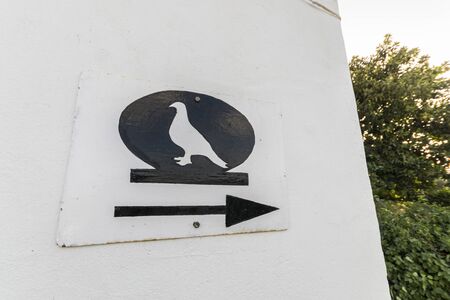 Barbate, Spain. Sign for the Palomar de la Brena, largest dovecote in the world inside a 18th century ranch and estate in the province of Cadizのeditorial素材
