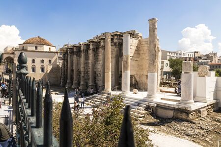 Athens, Greece. Hadrian's Library, a former library created by Roman Emperor Hadrian in AD 132 on the north side of the Acropolisのeditorial素材