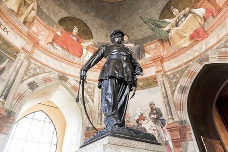 San Martino della Battaglia, Italy. Inside the monumental tower dedicated to Victor Emmanuel II and the Battle of Solferinoのeditorial素材