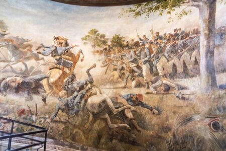 San Martino della Battaglia, Italy. Inside the monumental tower dedicated to Victor Emmanuel II and the Battle of Solferinoのeditorial素材