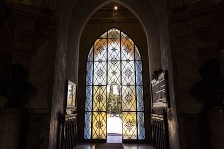 San Martino della Battaglia, Italy. Inside the monumental tower dedicated to Victor Emmanuel II and the Battle of Solferinoのeditorial素材