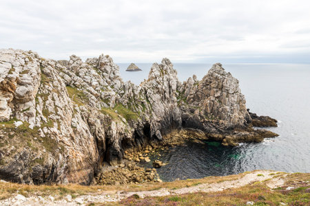 Pointe de Pen-Hir, France, a promontory of the Crozon peninsula in Brittany, to the south-west of...