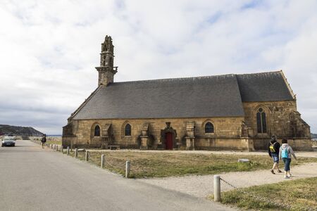 Camaret-sur-Mer, France. The Chapelle Notre-Dame-de-Rocamadour (Our Lady of Rocamadour Chapel), a Roman Catholic church in the Sillonのeditorial素材