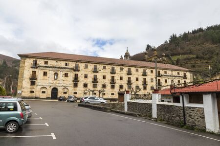 Cangas del Narcea, Spain. The Monasterio de San Juan Bautista (Monastery of Saint John the Baptist) of Corias or Courias, now a Parador Nacionalのeditorial素材