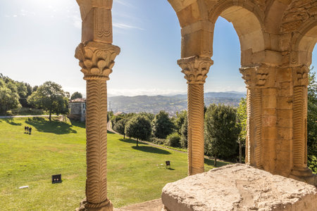 Oviedo, Spain. The Church of Santa Maria del Naranco, a Roman Catholic pre-Romanesque temple in Asturias. A World Heritage Site since 1985の写真素材