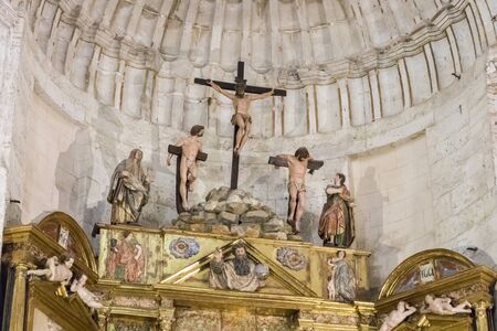 Castromonte, Spain. Inside the church of the monastery of La Santa Espina (Holy Thorn)のeditorial素材