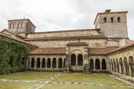 Santillana del Mar, Spain. The cloister of the Collegiate church of Santa Julianaのeditorial素材