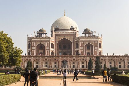 Delhi, India. The Tomb of Humayun, second emperor of the Mughal Empire. A World Heritage Siteのeditorial素材