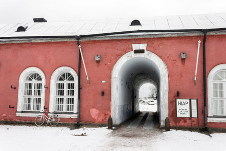 Helsinki, Finland. Buildings and fortifications of the fortress island of Suomenlinna. A World...
