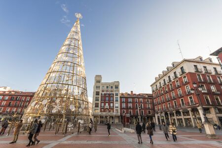 Valladolid, Spain. The Porticoes of the Plaza Mayor (Grand Market Square), first of its kind in Spainのeditorial素材