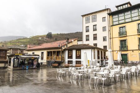 Cangas del Narcea, Spain. Views of the streets and houses in this traditional town in Asturiasのeditorial素材