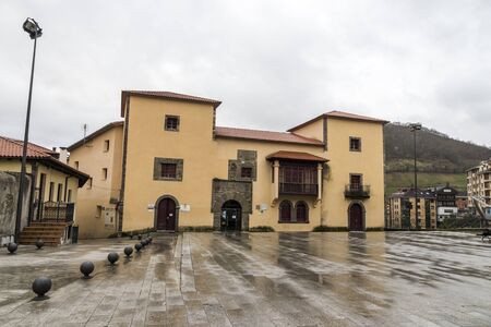 Cangas del Narcea, Spain. The Palacio de Omana, which now serves as Tourist Office. A traditional town in Asturiasのeditorial素材