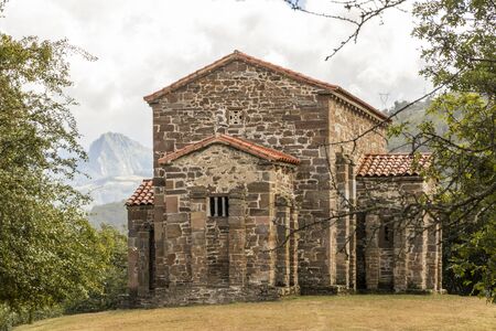 Lena, Spain. The Church of Santa Cristina de Lena, a Roman Catholic pre-Rromanesque temple in Asturias.の写真素材