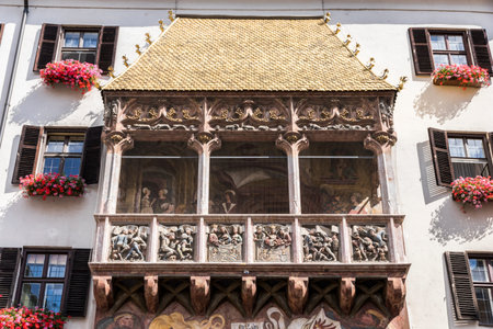 The Goldenes Dachl (Golden Roof), a landmark structure located in the Old Town (Altstadt) section of...