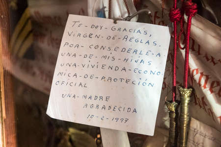 Chipiona, Spain. Ex-voto (votive offering) inside the Santuario de la Virgen de Regla (Shrine of Our Lady of Regla)のeditorial素材