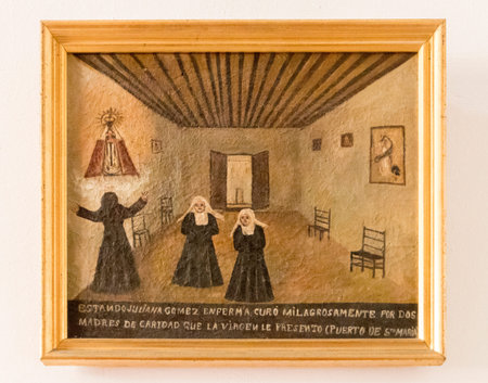 Chipiona, Spain. Ex-voto (votive offering) inside the Santuario de la Virgen de Regla (Shrine of Our Lady of Regla)のeditorial素材