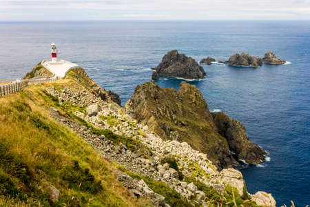 Carino, Spain. The lighthouse at Cabo Ortegal, a cape in Galiciaのeditorial素材