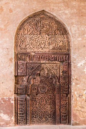 Delhi, India. The Naubat Khana or Naqqar Khana, the drum house that stands at the entrance between the outer and inner court at the Red Fortの写真素材