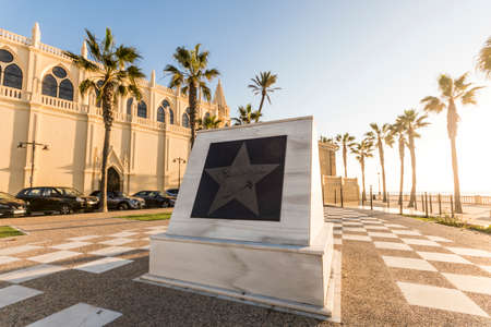 Chipiona, Spain. Star monument to Spanish singer Rocio Jurado in her hometownのeditorial素材