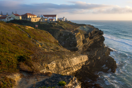Seaside town in the municipality of Sintra, Portugalの写真素材