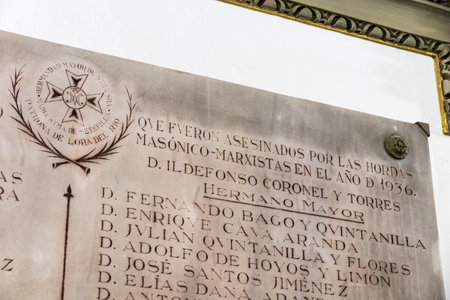 Lora del Rio, Spain. The Shrine of Setefilla, a Roman Catholic hermitage, home to a sculpture called the Virgen de Setefilla (Our Lady of Setefilla)のeditorial素材