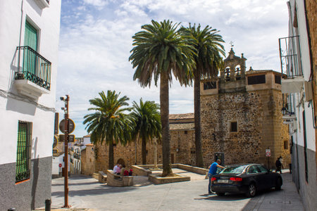 Caceres, Spain. Church in the Old Monumental Town, a World Heritage Site