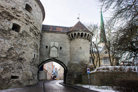 The Paks Margareeta or Fat Margaret, an ancient defensive tower in Tallinn, Estonia, now the Estonian Maritime Museum (Eesti Meremuuseum)のeditorial素材