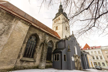 Tallinn, Estonia. St. Nicholas Church (Niguliste kirik), a former church that now houses Niguliste Museum, part of the Art Museum of Estoniaのeditorial素材