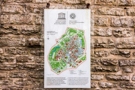 Tallinn, Estonia. Tourism map of the Old Town of Tallinn, capital of Estonia. A World Heritage Siteのeditorial素材