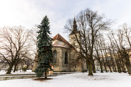 Tallinn, Estonia. St. Nicholas Church (Niguliste kirik), a former church that now houses Niguliste Museum, part of the Art Museum of Estoniaのeditorial素材