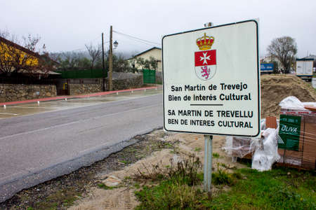 San Martin de Trevejo (or Sa Martin de Trevellu), Spain. A town in Extremadura, one of the three villages where the A Fala language is spokenのeditorial素材