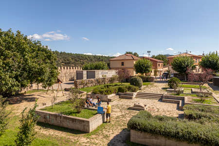 Buitrago del Lozoya, Spain. The medieval garden, called Parque de la Villaのeditorial素材
