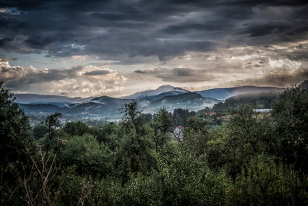 Nature in Kosjeric, Serbia, on an early autumn day