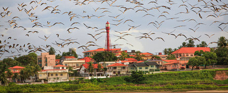 Lighthouse of SalinÃ³polis or Salinas in the Brazilian Amazon, ParÃ¡ State.