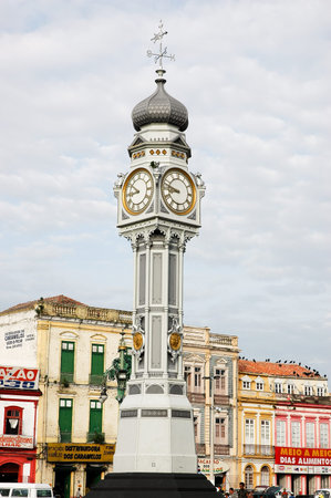 PraÃ§a do RelÃ³gio at Ver-o-Peso Market, landmarks of BelÃ©m, ParÃ¡, Amazon, Brazil.