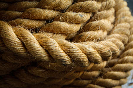Detail of rope used at CÃ­rio de NazarÃ©, the largest Marian procession in the world, which happens every October in BelÃ©m, ParÃ¡, Amazon, Brazil.の写真素材