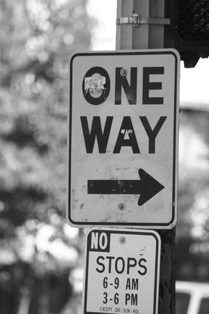 One Way Signの写真素材