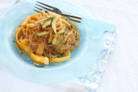 Chinese cuisine, gelatin noodles and cucumber saladの写真素材